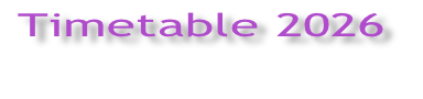  Timetable 2026
